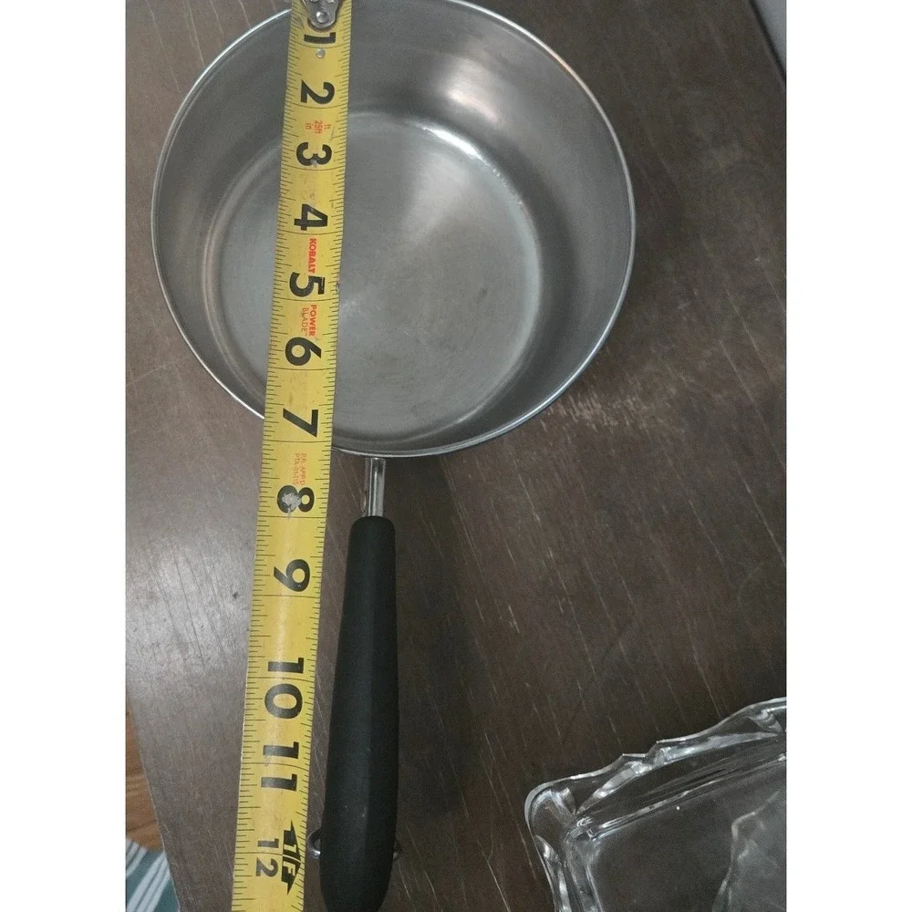 Revere Ware 3 Quart Copper Bottom Saucepan w/ Lid Stainless USA model 87‎